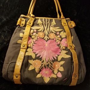 Canvas Leather Bag Anthropologie Nest Flor…